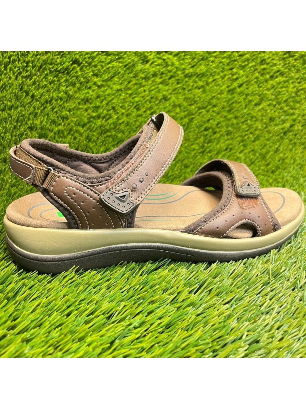 Orthofeet Malibu Womens Size 8.5 Brown Leather Beach Walking Outdoor Sandals